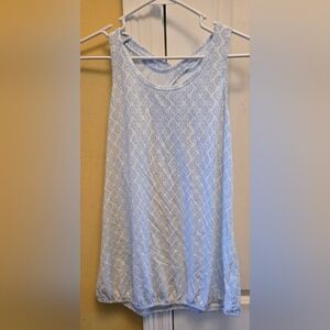 Old Navy Blue Maxi Tank Top 16 Plus Girls Gathered At Waist Bubble Shirt